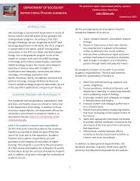 DEPARTMENT OF SOCIOLOGY