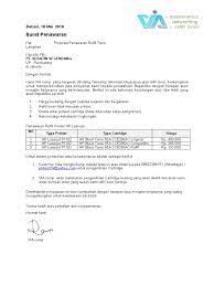 Bagi kalian yang belum tahu atau. Surat Penawaran Toner