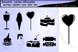 Download Desserts Vector Silhouette Graphic By Arcs Multidesigns In 2020 Vector Svg Flower Coloring Pages Printed Items PSD Mockup Templates