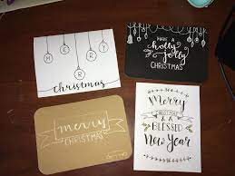 Chalk christmas lights christmas card | buggy and buddy handwritten christmas cards are great but if you don't have the time then why not use. Hand Lettered Christmas Cards Hand Lettered Christmas Cards Calligraphy Christmas Cards Hand Lettered Christmas