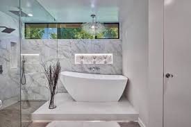 Your kitchen and bathroom designer and remodeler. A Trendy And Contemporary Los Angeles Master Bathroom With Our Stella Freestanding Bathtub Desi Beautiful Bathroom Designs Free Standing Bath Bathroom Design