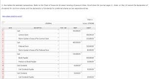 solved 1 journalize the selected transactions refer to