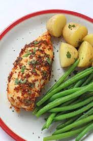 Honey Mustard Chicken Easy Mid Week Meal Recipe Healthy Chicken Recipes Cheap Healthy Meals Honey Mustard Chicken Baked