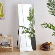 Full length floor mirror is great for your bedroom. Rose Home Fashion Full Length Mirror Aluminum Alloy Thickened Frame 64 X21 Floor Mirror Standing Mirror Full Body Mirror Large Mirror Floor Length Mirror Wall Mirror Gold Frame Buy Online In Montenegro At