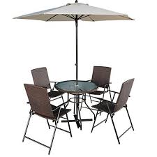 Maybe you would like to learn more about one of these? Tangkula 6 Pcs Patio Dining Set Furniture 4 Rattan Folding Chairs Table With Umbrella Patio Wicker Sofa Patio Dining Set