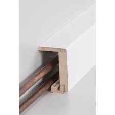 Rohrabdeckleiste 64x96 Inkl Montageprofil Set 2 Oberkante Abgerundet Mdf Weiss Heizungsrohre Sockelleisten Rohre