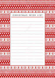 Check spelling or type a new query. Vector Christmas Wish List Blank Paper Printable Holidays Template For Gifts List With Scandinavian Red Winter Seamless Pattern Royalty Free Cliparts Vectors And Stock Illustration Image 127474636