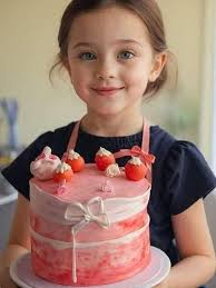 This is her first cake !🥞 she will be glad for your ❤️