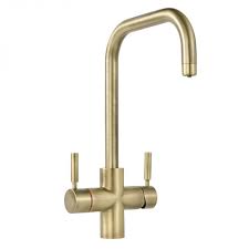 Browse, gold mixer taps, bath fillers and more online at victorian plumbing. Geyser 3 In 1 Brushed Gold Instant Hot Water Tap U Spout My Hot Tap