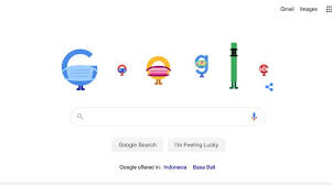 Olahraga pakai masker kartun png. Google Doodle Hari Ini Ajak Pakai Masker Dan Jaga Jarak