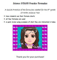 Science Formula Practice For 8th Grade Staar