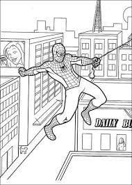 Disegno Di Spider Man Con Le Sue Ragnatele Da Colorare Disegni Da