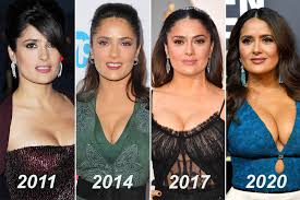 On the cold, rainy day we saw him off at the airport, i … Salma Hayek My Boobs Keep Growing A Lot But They Re Natural