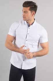 Visitez ebay pour une grande sélection de chemisette blanche xl. Chemise Italienne Homme Blanche Manche Courte Pas Cher 9007 Pour 29 90