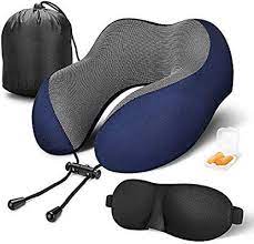 Amazon Com Mlvoc Travel Pillow 100 Pure Memory Foam Neck Pillow Comfortable Breathable Cover Machine Luxury Bags Travel Pillow Memory Foam Travel Pillow