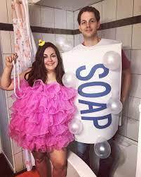 Couples Costume For Halloween Best Ideas 2020 Maskerix Com Diy Loofah Costume Loofah Costume Diy Soap Costume