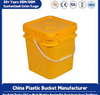 5 Gallon Capacity Durable Square Plastic Buckets From Factory for Paint/Car  Wash/Engine Oil/Pet Food/Agricultural Fertilizers/Household Storage