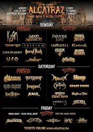 If you have signed up in previous years you are already on the list click if you're a previous escape from alcatraz triathlon participant Alcatraz Metal Festival 2017 11 08 2017 3 Days Kortrijk West Vlaanderen Belgium Concerts Metal Calendar