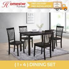 Check spelling or type a new query. Homestar 1 4 Solid Wood Dining Table And Chair Set Shopee Singapore