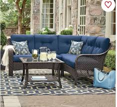 Hometrends Tuscany 4 Piece Sectional Set Sectional Set Contains 15 Pieces Total 1 Table 30 Sectional Patio Furniture Furniture Outdoor Cushions And Pillows