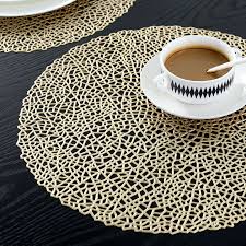 Gold Round Placemats Gold Coloured Vinyl Table Mats Manufacturer Sale Gold Placemats Colorful Table Placemats