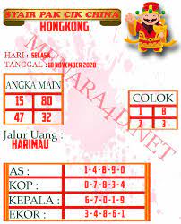 Syair Hongkong 10 November 2020 Dewi Bulan Sydney Buku Gambar