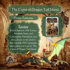 🏴‍☠️Book review, me mateys!🏴‍☠️ Shiver me timbers, gots a pirate fantasy  for ye, The Curse of Dragon Tail Island by Jonathan Nevair! Check out the  link below for my FanFiAddict review, if