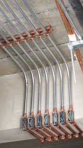 Emt Conduit In Copper Paint On Exposed Ceiling Electrical Projects Home Electrical Wiring Electrical Renovation