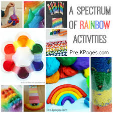 Spin painting is a favorite kids art activity that can be done with a salad spinner or with a kids spin art machine. 30 Super Fun Rainbow Activities For Preschool Pre K Pages