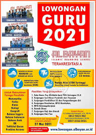 Bagi anda yang tertarik dan memenuhi kualifikasi dengan info lowongan kerja bumn dinas pekerjaan umum pu (kami perusahaan kementerian pekerjaan umum dan perumahan rakyat). Lowongan Kerja Guru Al Bayan Islamic Boarding School