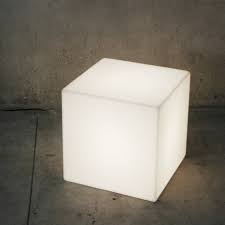 Dimond home cubo concrete cube table Luminous Coffee Table Cubo Interior Slide Design