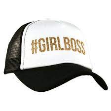 Hats Girlboss Black White Black Maroon Or Navy Blue Etsy Trucker Hat Women Trucker Trucker
