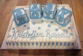 Sheet Cake With Baby Boy 3d Blocks Baby Shower Cakes For Boys Baby Shower Sheet Cakes Baby Shower Cake Designs