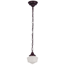 6 Inch Schoolhouse Mini Pendant Light With Chain In Bronze Finish At Destination Lighting Pendant Light Mini Pendant Lights Mini Pendant