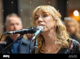 West Kerry singer Muireann Nic Amhlaoibh performing during the funeral for  renowned Gaelic Games commentator Micheal O Muircheartaigh at St Mary's  Church in Dingle, Co Kerry. Mr O Muircheartaigh died
