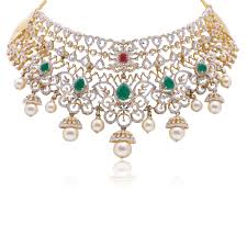 Return to tiffany® inspired by the iconic return to tiffany® key ring from 1969, each design is a powerful symbol of our legacy. Buy Gold Diamond Choker Necklace Online Krishna Pearls Jewellers