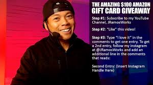 It can bring you thousands of followers but won't create any customers or bring in. The Amazing 100 Amazon Gift Card Giveaway Youtube