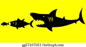 Big Fish Small Fish Clip Art - Royalty Free - GoGraph