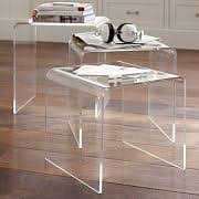 The compact design of nesting tables makes them a stylish option for the living room, but you can also use them in the family room and the bedroom. Nesting Coffee Tables