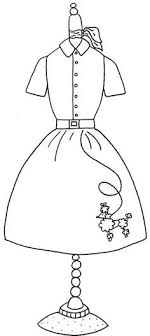 Sock Hop Coloring Pages Poodle Skirt Poodle Skirt Pattern Embroidery Designs