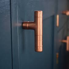 Copper handle for kitchen cabinets and drawers, ikea furniture, copper drawer pull, copper door pull, copper knob, free uk shipping. Kitchen Cabinet Knob T Bar Handle By Proper Copper Design Notonthehighstreet Com