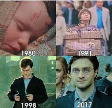 L Evolution De Harry Potter En Annee Harry Potter Universal Harry Potter Pictures Harry Potter World