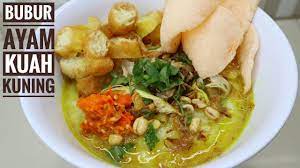 Resep bubur ayam kuning, sarapan pagi paling favorit. Resep Bubur Ayam Kuah Kuning Enak Banget Resep Turun Temurun Review Wajan Baru Youtube