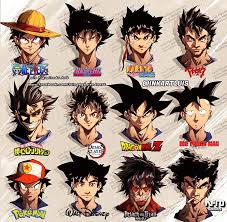 Best 'dragon ball' drawings by top manga artists part 1: Goku In Different Styles By Marvelmania On Deviantart Dragon Ball Super Manga Anime Drawing Styles Anime Fight