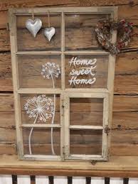 Altes Fenster Dekoriert Mit Kreidestift Gartendeko Garten Deko Old Window Decor Decor Diy Farmhouse Decor