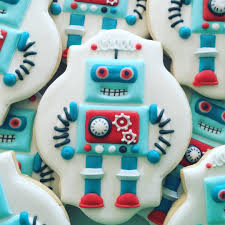 Robot Cookies Ohsugarevents Oh Sugar Events Cookie Decorating Birthday Cookies Fancy Cookies