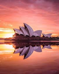 Sydney Opera House Reflections Sydney Opera House Sky Photos Orange Sky