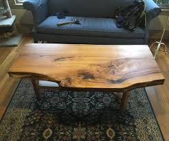 Greenage natural wood rectangle bench coffee side table bedroom with metal legs, rustic solid real wood live edge tables for living room, sturdy hand made end table, easy to assemble 32x14x18 $99.99 $ 99. Live Edge Oak Coffee Table 9 Steps With Pictures Instructables
