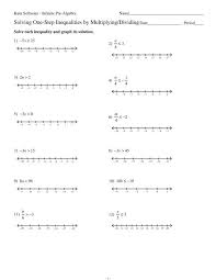 Each worksheet is randomly generated and thus unique. Solving One Step Inequalities Multiplying Dividing Pdf Moodle