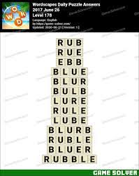Check spelling or type a new query. Wordscapes Daily Puzzle 2017 June 26 Answers Game Solver